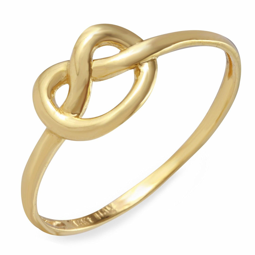 14k Italian Yellow Gold Pretzel Ring, size: 7