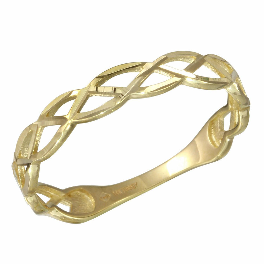 14k Yellow Gold Braided Ring, size: 7