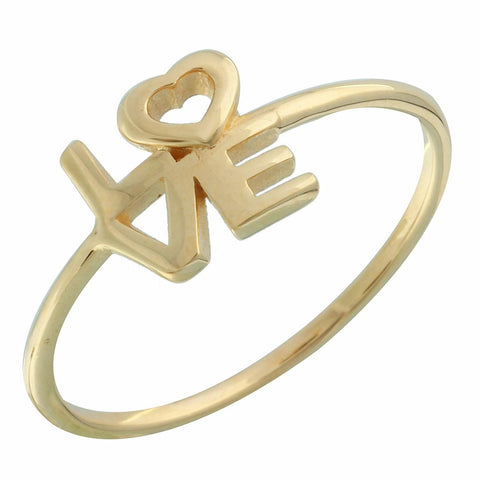 14k Yellow Gold "love" Ring, size: 7